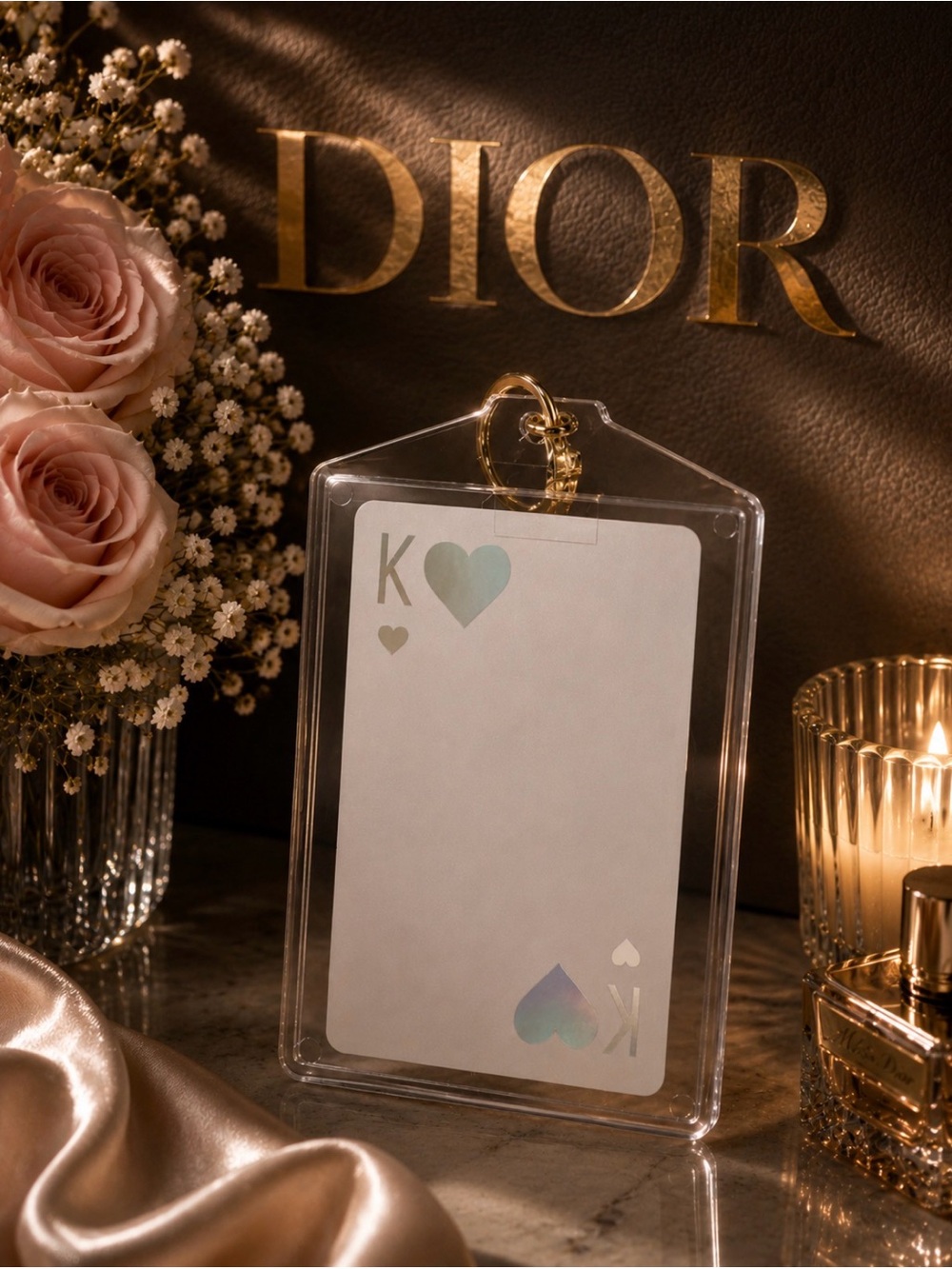 Dior with Silver JOY Logo - King of Hearts